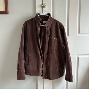 Marine Layer Max Broken In Corduroy Overshirt Men's Marge Chocolate With Pockets